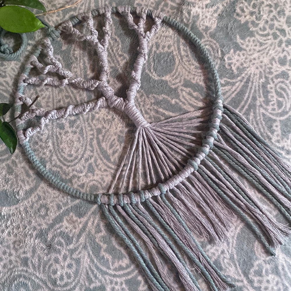 Unique Custom Hand Crafted Macrame Tree of Life Dream Catcher Wall Art Decor